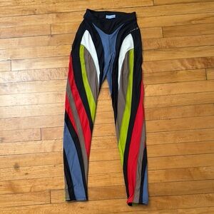 Authentic Mugler Striped Leggings